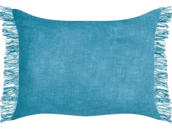 Sæt af 2 pyntepuder MABA Bomuld 50 x 35 cm Blå Ensfarvet