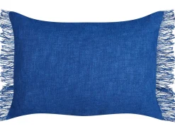 Sæt af 2 pyntepuder MABA Bomuld 50 x 35 cm Navy Blå Ensfarvet