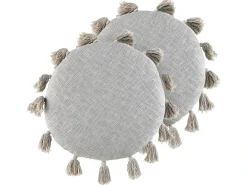 Sæt af 2 pyntepuder MADIA Bomuld 45 x 45 cm Grå Ensfarvet