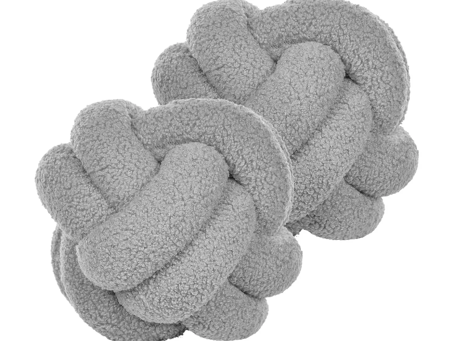 Sæt af 2 pyntepuder MALNI Boucle 19 x 19 cm Grå Ensfarvet