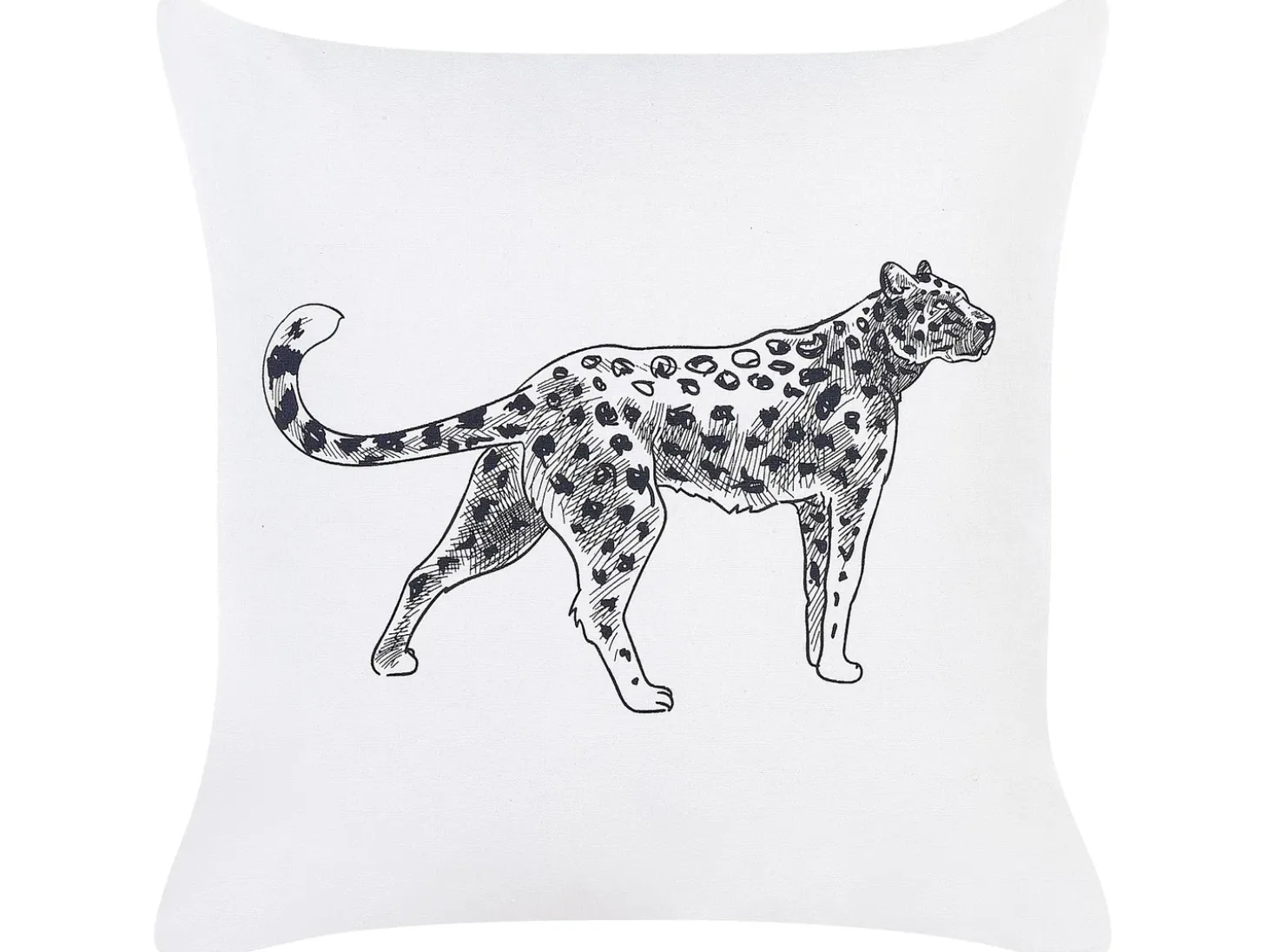 Sæt af 2 pyntepuder MARULA Bomuld 45 x 45 cm Hvid Dyremønster