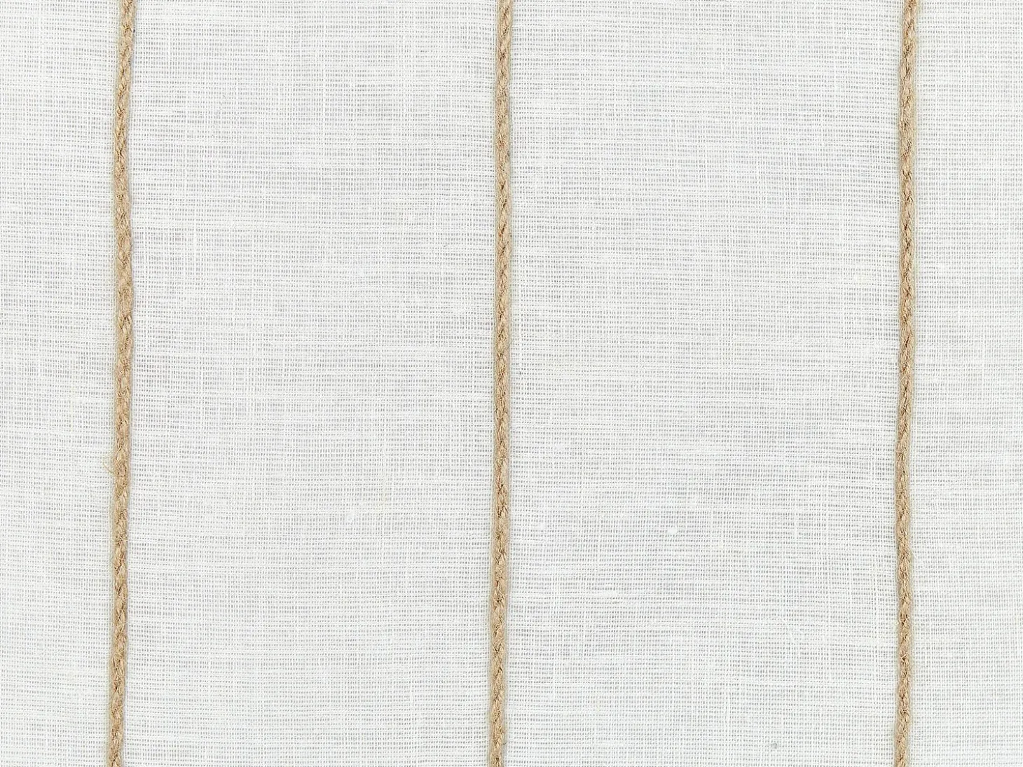 Sæt af 2 pyntepuder MILAS Hør 50 x 50 cm Hvid Stribet mønster