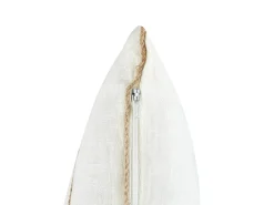 Sæt af 2 pyntepuder MILAS Hør 50 x 50 cm Hvid Stribet mønster