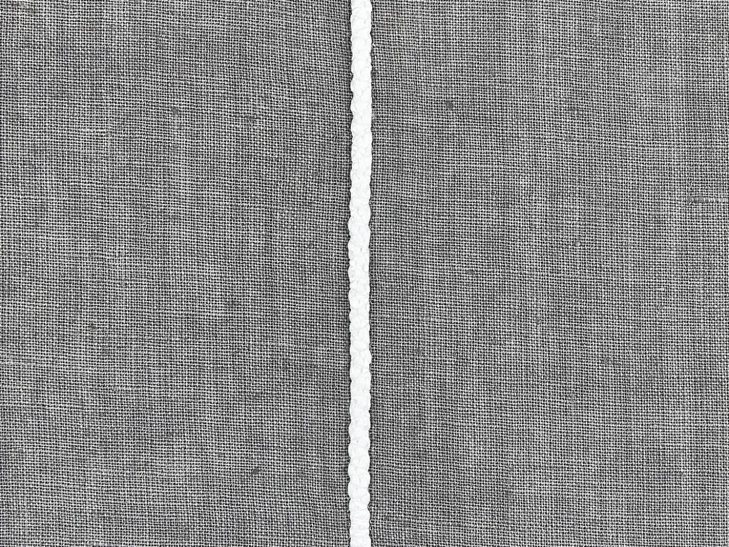 Sæt af 2 pyntepuder MILAS Hør 50 x 50 cm Grå Stribet mønster