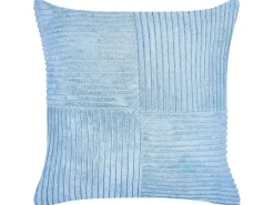Sæt af 2 pyntepuder MILLET Fløjl 43 x 43 cm Blå Geometrisk mønster