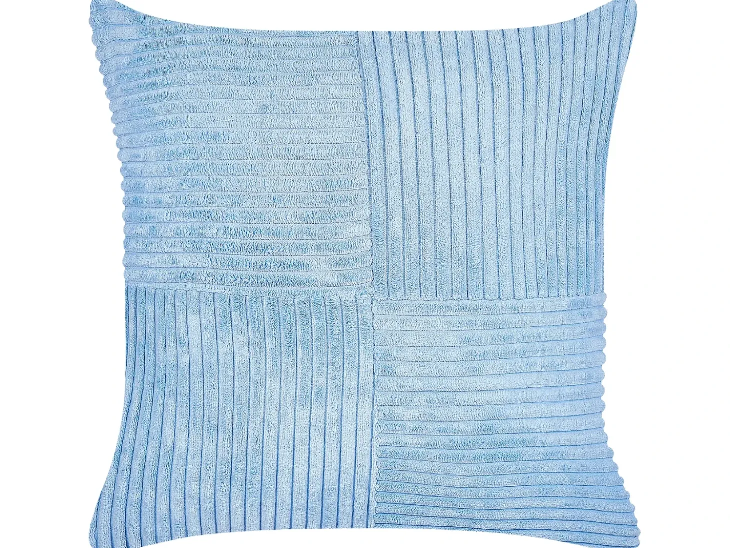 Sæt af 2 pyntepuder MILLET Fløjl 43 x 43 cm Blå Geometrisk mønster