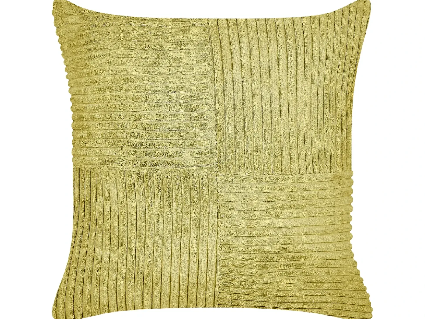 Sæt af 2 pyntepuder MILLET Fløjl 43 x 43 cm Olivengrøn Geometrisk mønster