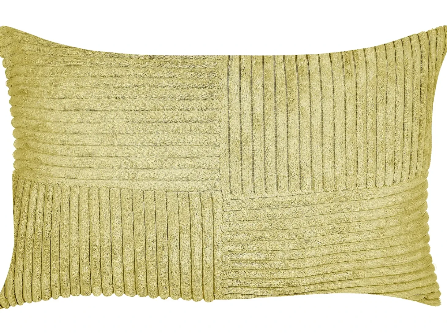 Sæt af 2 pyntepuder MILLET Fløjl 30 x 50 cm Olivengrøn Geometrisk mønster