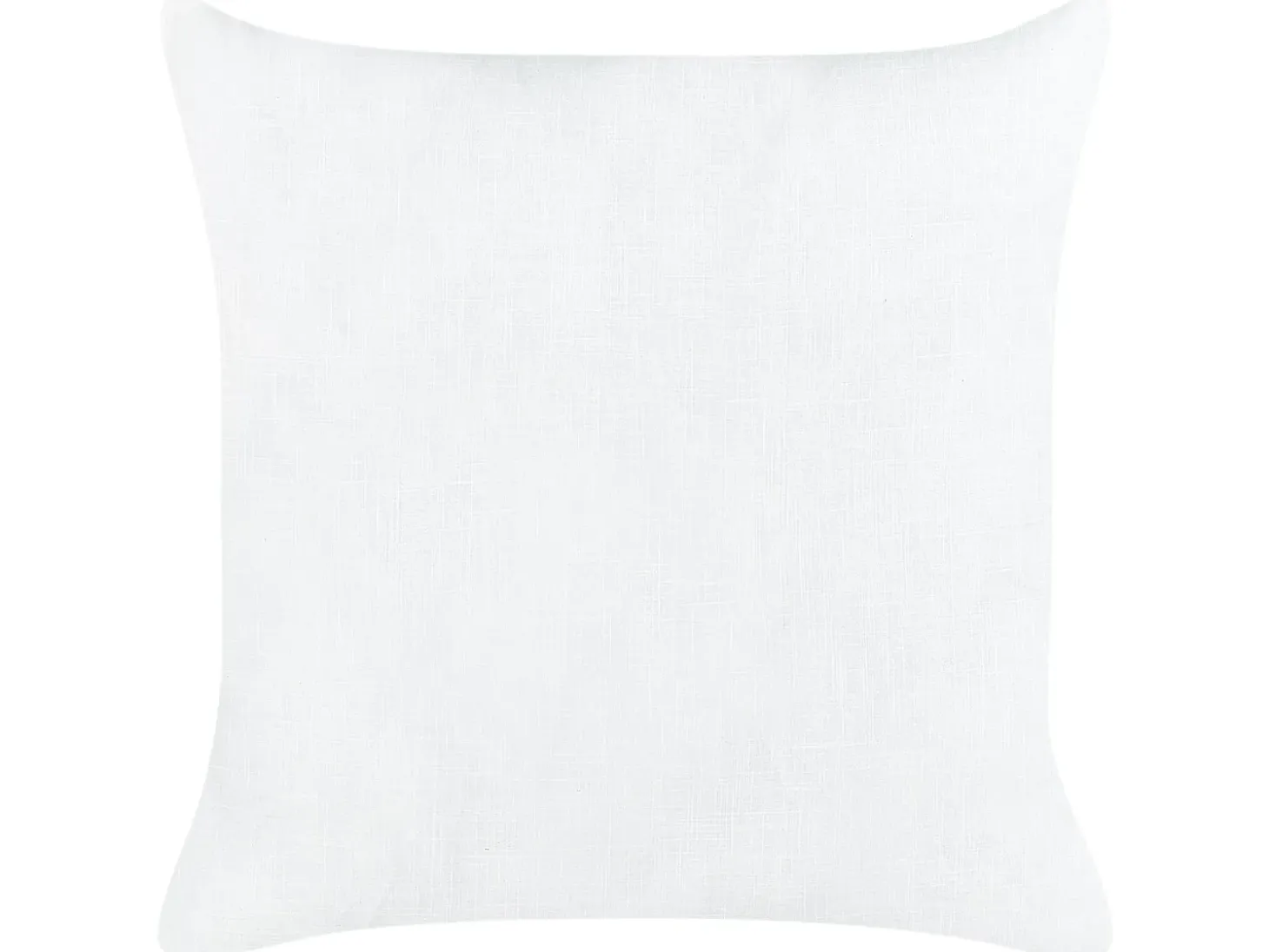 Sæt af 2 pyntepuder MINDALA Hør 50 x 50 cm Cremehvid Tekst