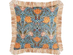 Sæt af 2 pyntepuder MITELLA Velour 45 x 45 cm Blå Blomstermønster
