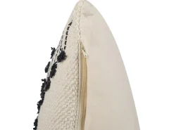 Sæt af 2 pyntepuder MYRTUS Bomuld 45 x 45 cm Beige Geometrisk mønster