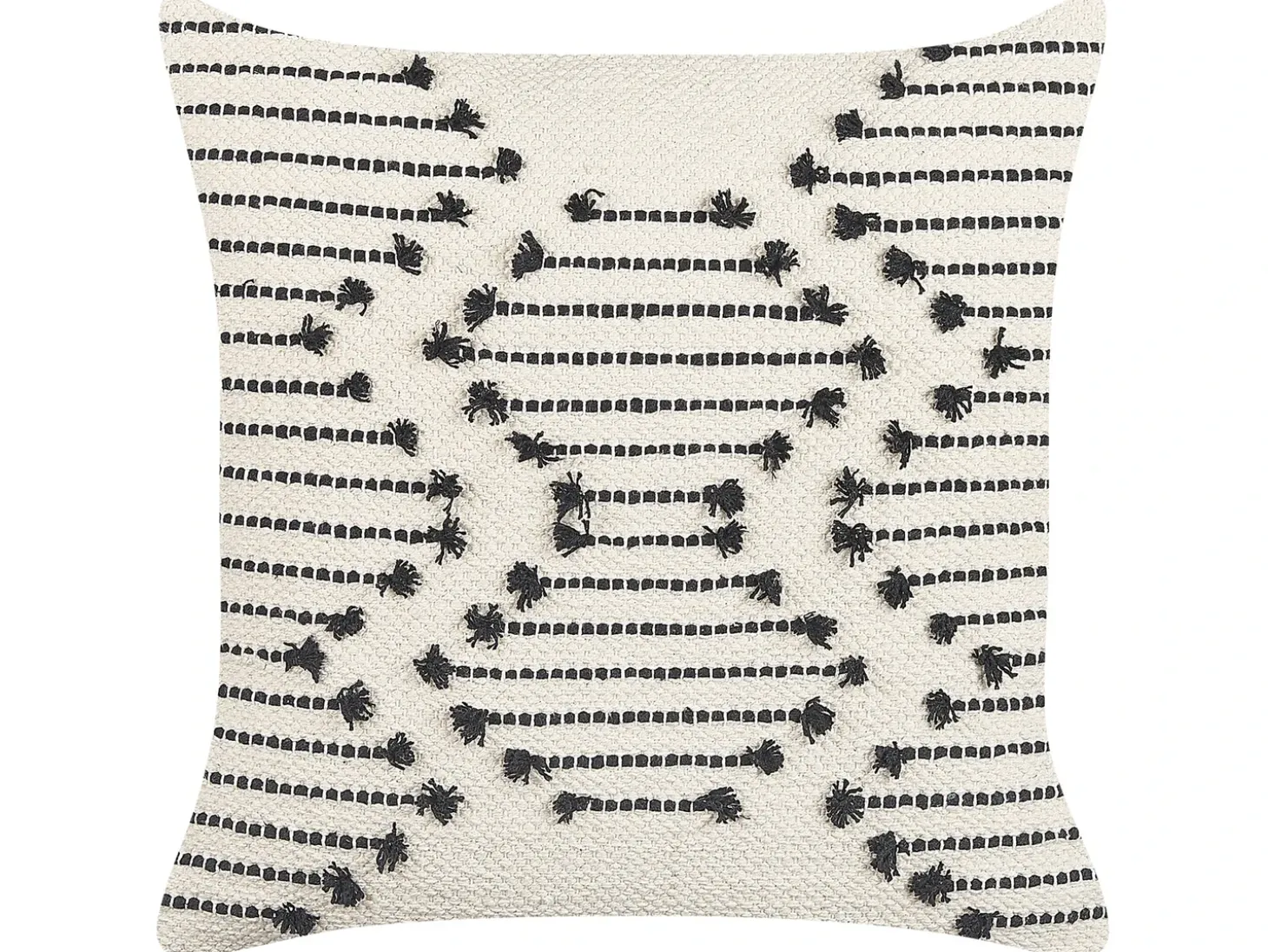 Sæt af 2 pyntepuder MYRTUS Bomuld 45 x 45 cm Beige Geometrisk mønster