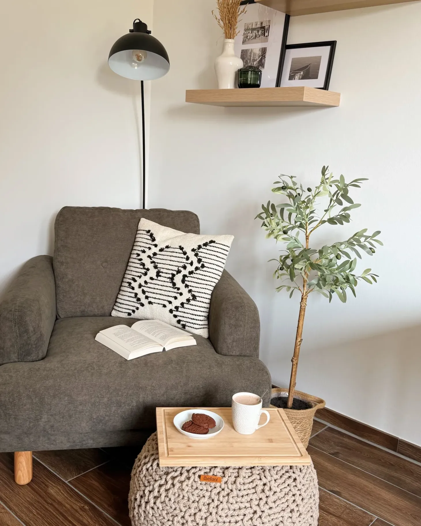 Sæt af 2 pyntepuder MYRTUS Bomuld 45 x 45 cm Beige Geometrisk mønster