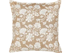 Sæt af 2 pyntepuder NOTELEA Bomuld 45 x 45 cm Beige Blomstermønster