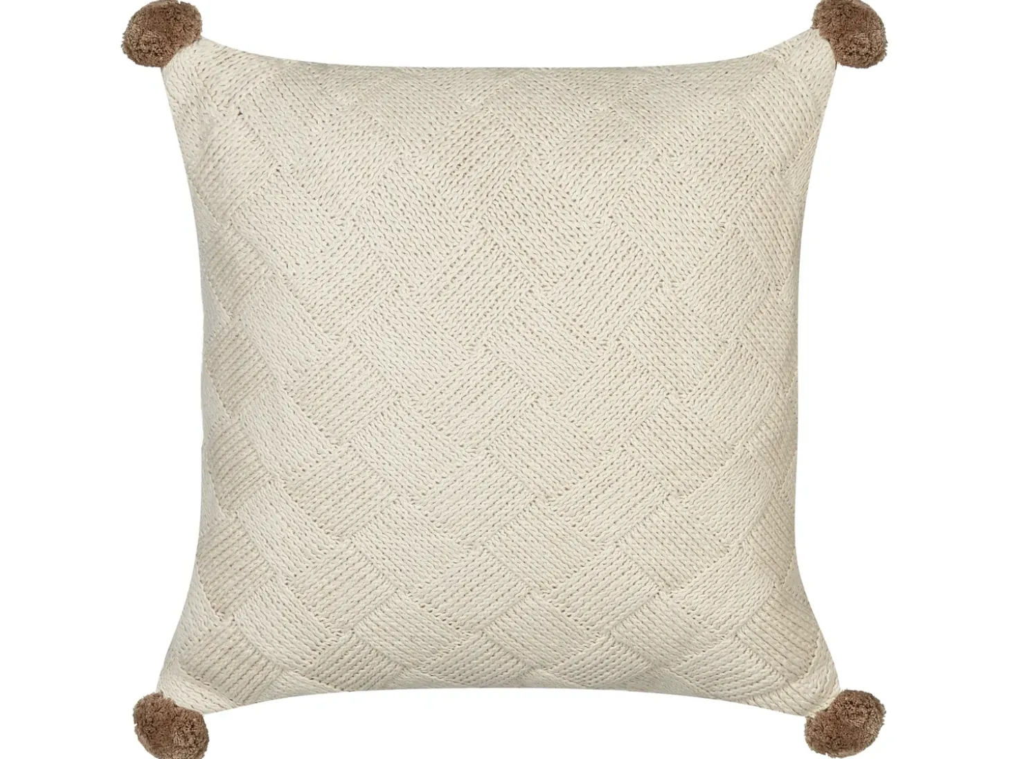 Sæt af 2 pyntepuder OBERONIA Bomuld 45 x 45 cm Beige Ensfarvet