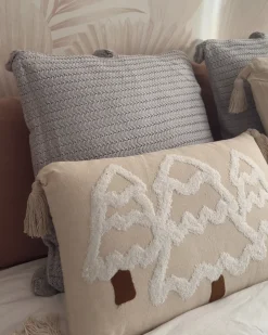 Sæt af 2 pyntepuder OCOTEA Bomuld 45 x 45 cm Grå Ensfarvet