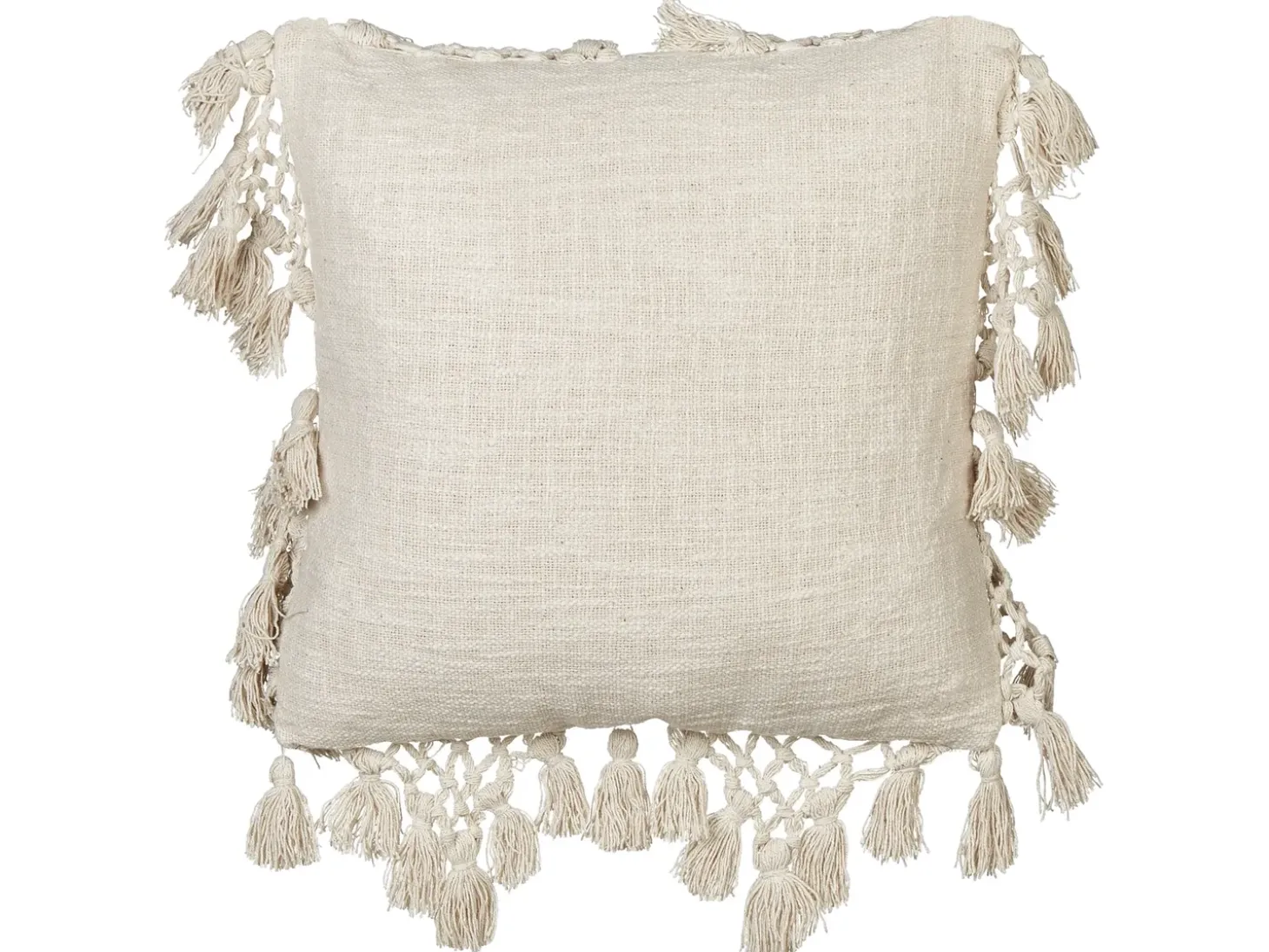 Sæt af 2 pyntepuder OLEARIA Bomuld 45 x 45 cm Beige Ensfarvet