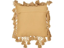 Sæt af 2 pyntepuder OLEARIA Bomuld 45 x 45 cm Sand Beige Ensfarvet