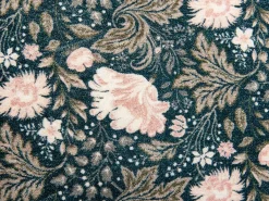 Sæt af 2 pyntepuder PARROTIA Velour 45 x 45 cm Blågrøn Blomstermønster