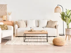 Sæt af 2 pyntepuder PATTAN Bomuld 45 x 45 cm Beige Geometrisk mønster
