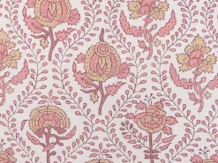 Sæt af 2 pyntepuder PICEA Velour 45 x 45 cm Rød Blomstermønster