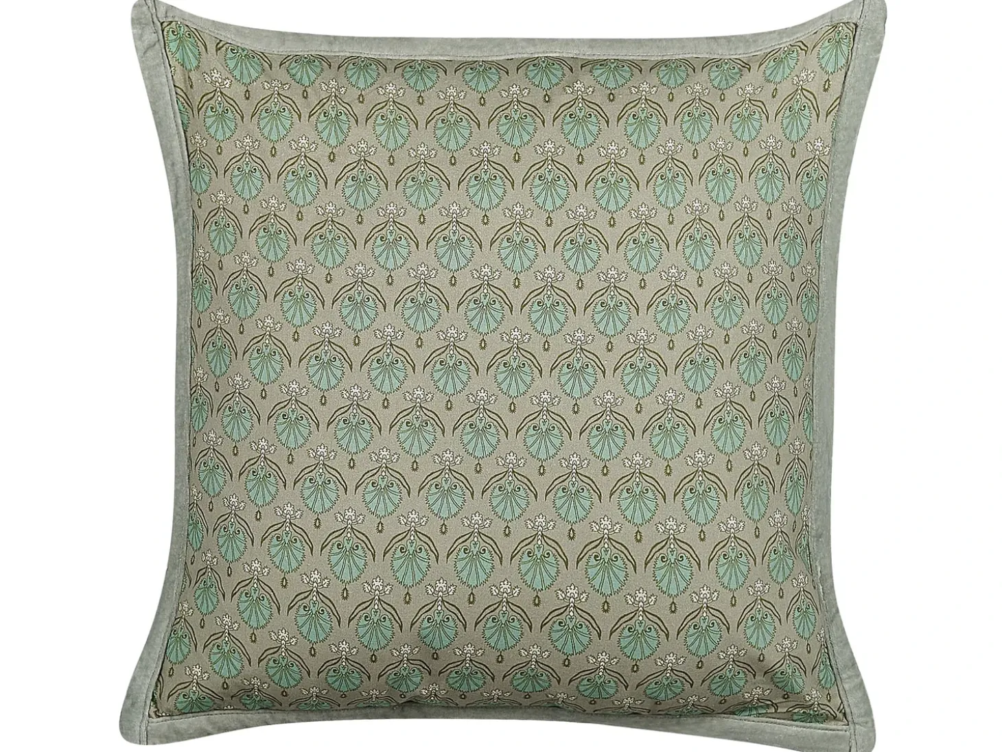Sæt af 2 pyntepuder PICTUS Velour 45 x 45 cm Grøn Plante mønster