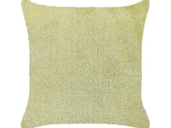 Sæt af 2 pyntepuder PILEA Kunstig pels 45 x 45 cm Lysegrøn Ensfarvet