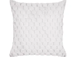 Sæt af 2 pyntepuder PURSLANE Kunstig pels 43 x 43 cm Hvid Geometrisk mønster