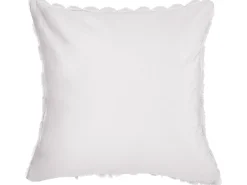 Sæt af 2 pyntepuder PURSLANE Kunstig pels 43 x 43 cm Hvid Geometrisk mønster
