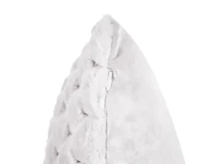 Sæt af 2 pyntepuder PURSLANE Kunstig pels 43 x 43 cm Hvid Geometrisk mønster