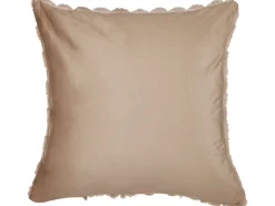 Sæt af 2 pyntepuder PURSLANE Kunstig pels 43 x 43 cm Sand Beige Geometrisk mønster