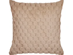 Sæt af 2 pyntepuder PURSLANE Kunstig pels 43 x 43 cm Sand Beige Geometrisk mønster