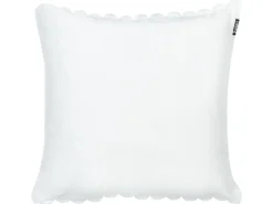 Sæt af 2 pyntepuder RAKYA Kunstig pels 45 x 45 cm Hvid Stribet mønster