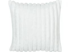 Sæt af 2 pyntepuder RAKYA Kunstig pels 45 x 45 cm Hvid Stribet mønster