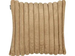 Sæt af 2 pyntepuder RAKYA Kunstig pels 45 x 45 cm Lysebrun Stribet mønster
