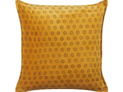 Sæt af 2 pyntepuder RAPIS Velour 45 x 45 cm Gul Geometrisk mønster