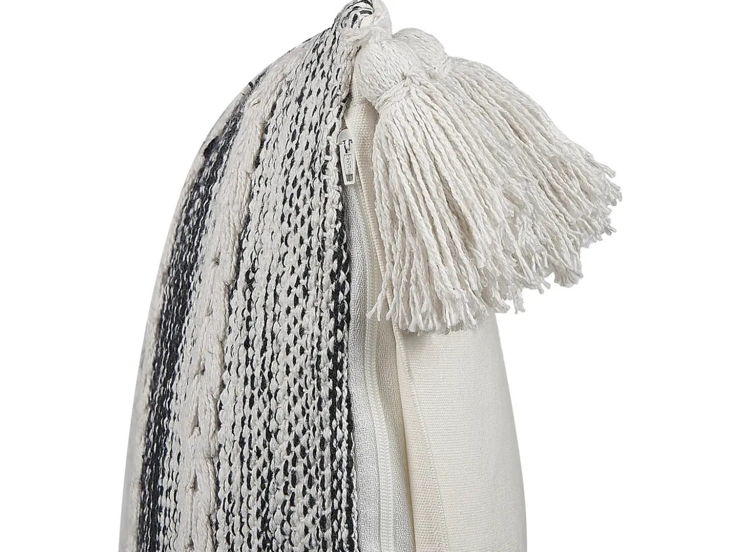 Sæt af 2 pyntepuder ROCHEA Bomuld 45 x 45 cm Sort Stribet mønster