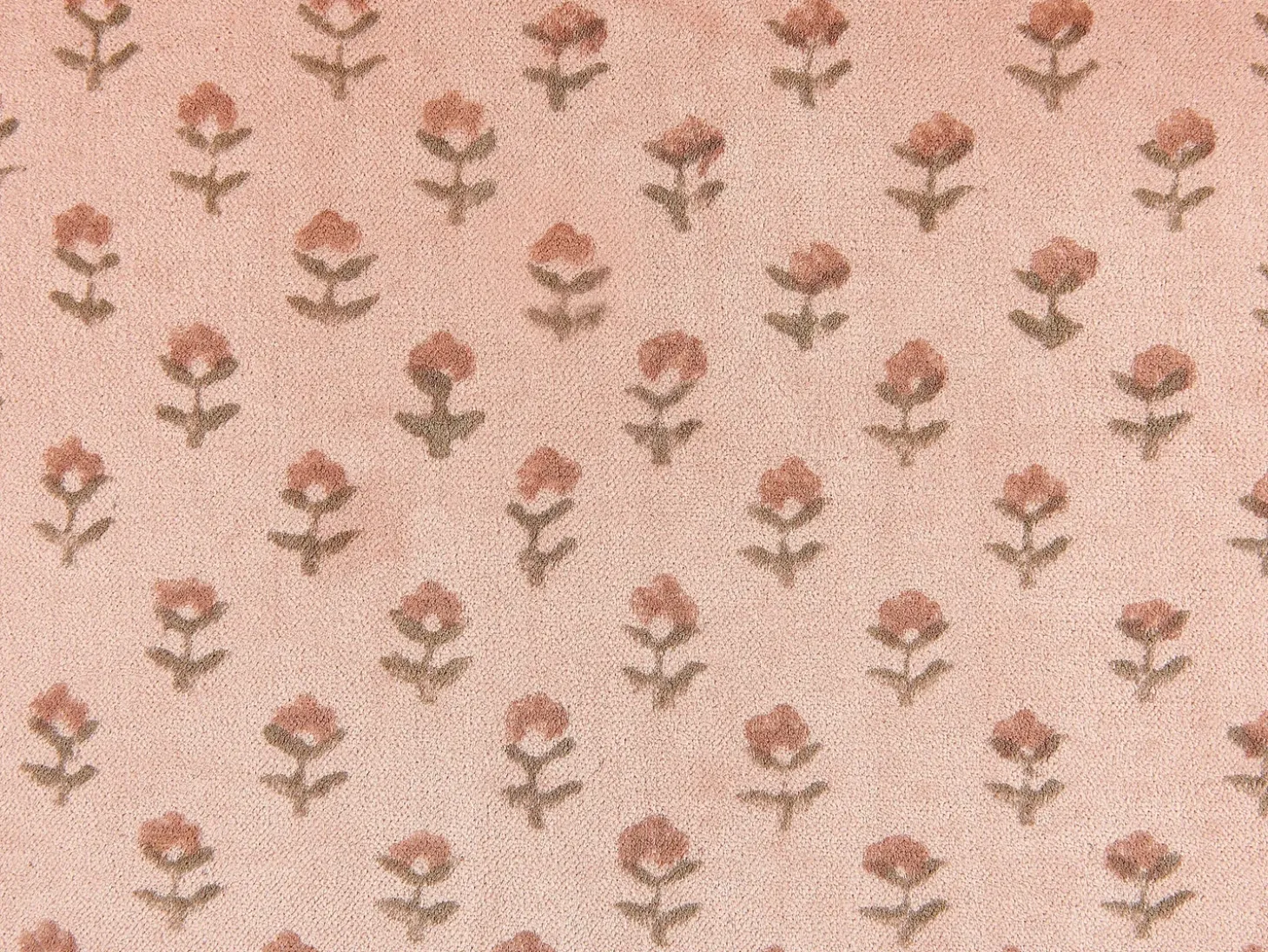 Sæt af 2 pyntepuder RUMHORA Velour 45 x 45 cm Lyserød Blomstermønster