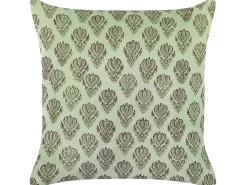 Sæt af 2 pyntepuder RUNGIA Velour 45 x 45 cm Grøn Blomstermønster
