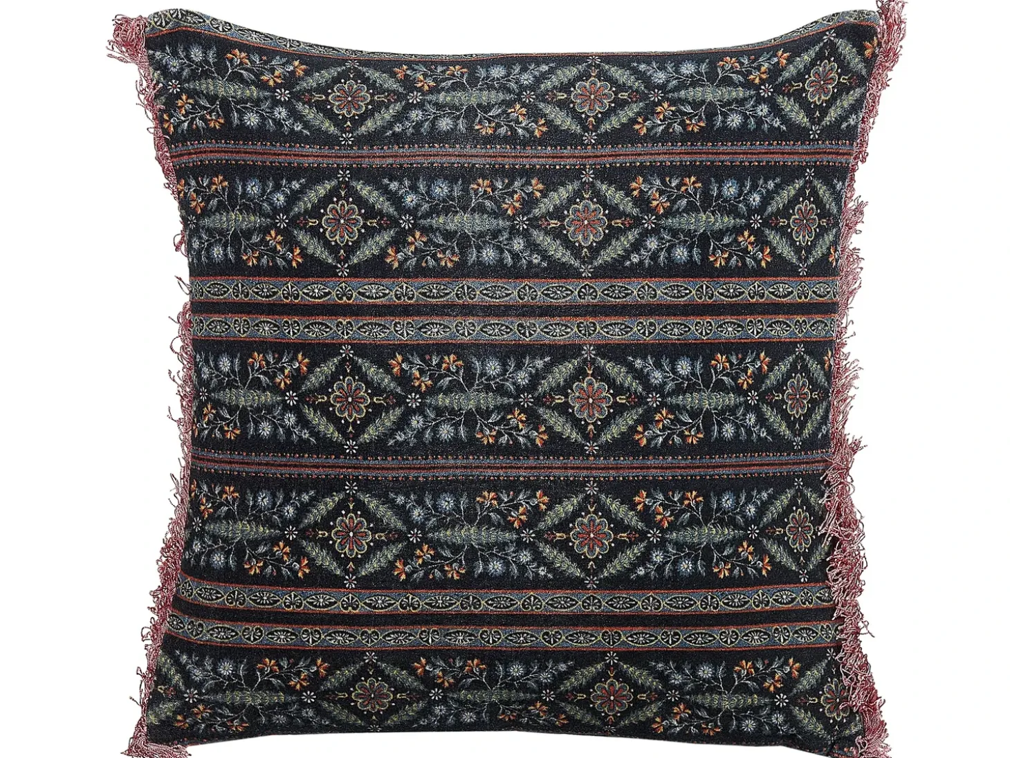 Sæt af 2 pyntepuder RUTA Velour 45 x 45 cm Multifarvet Blomstermønster