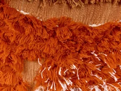 Sæt af 2 pyntepuder SAGENIA Bomuld 45 x 45 cm Orange Abstraktmønster