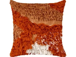 Sæt af 2 pyntepuder SAGENIA Bomuld 45 x 45 cm Orange Abstraktmønster