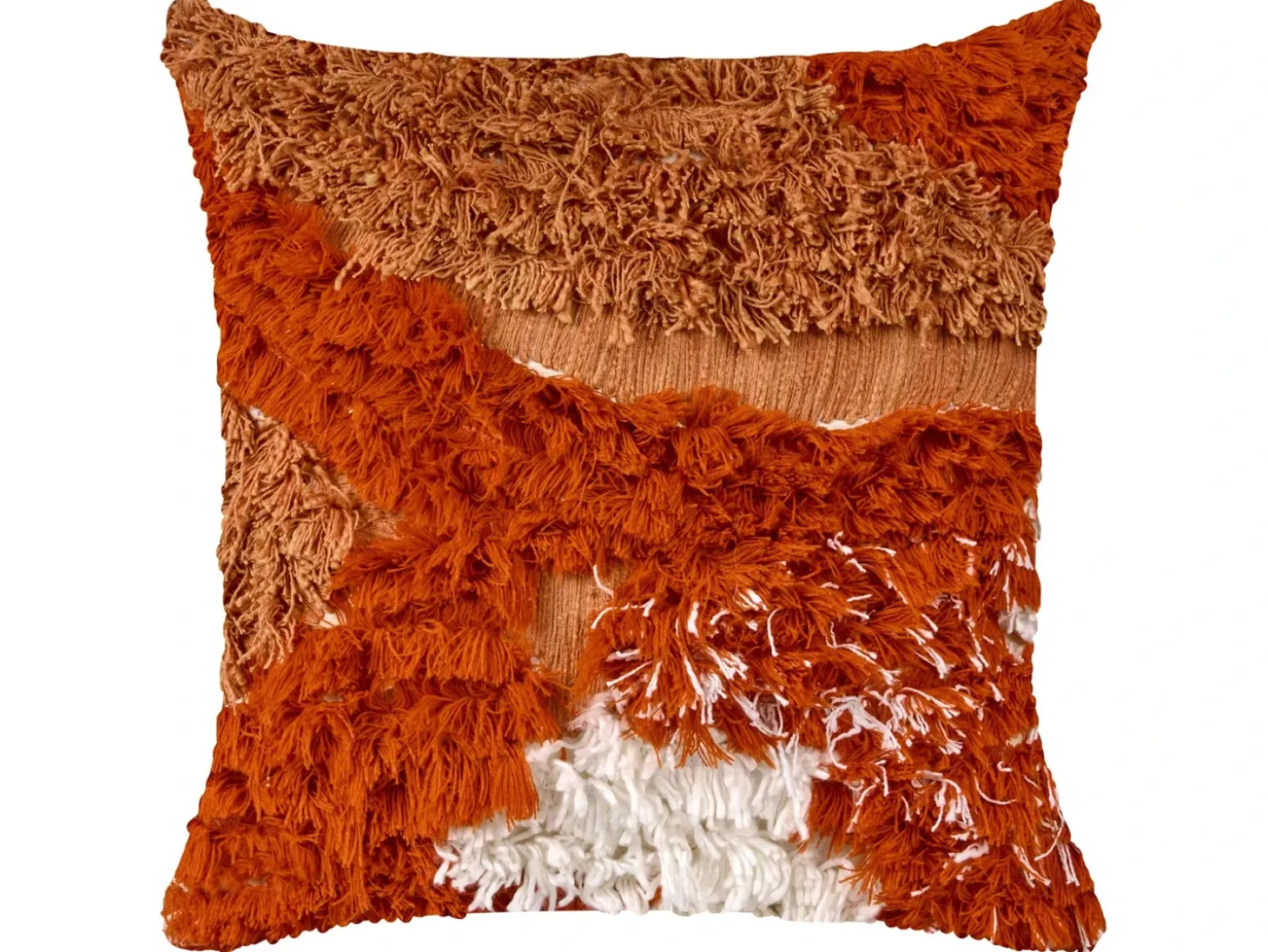 Sæt af 2 pyntepuder SAGENIA Bomuld 45 x 45 cm Orange Abstraktmønster