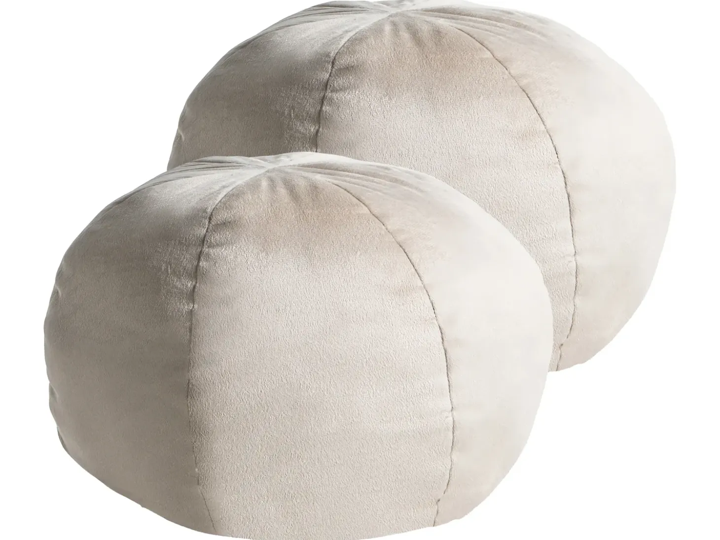 Sæt af 2 pyntepuder SALVIA Velour 33 x 33 cm Cremehvid Ensfarvet