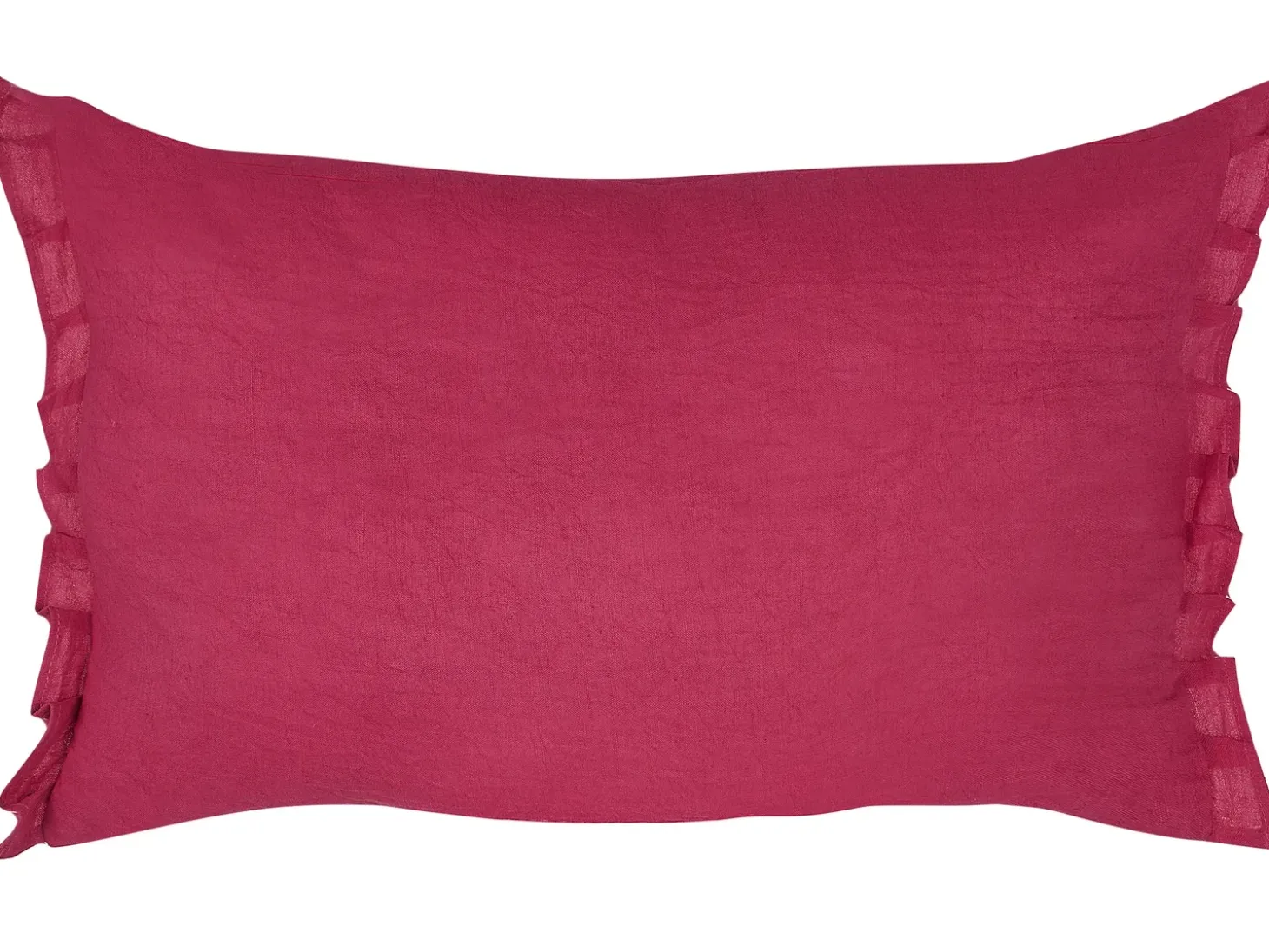 Sæt af 2 pyntepuder SASSAFRAS Hør 30 x 45 cm Bordeaux Ensfarvet