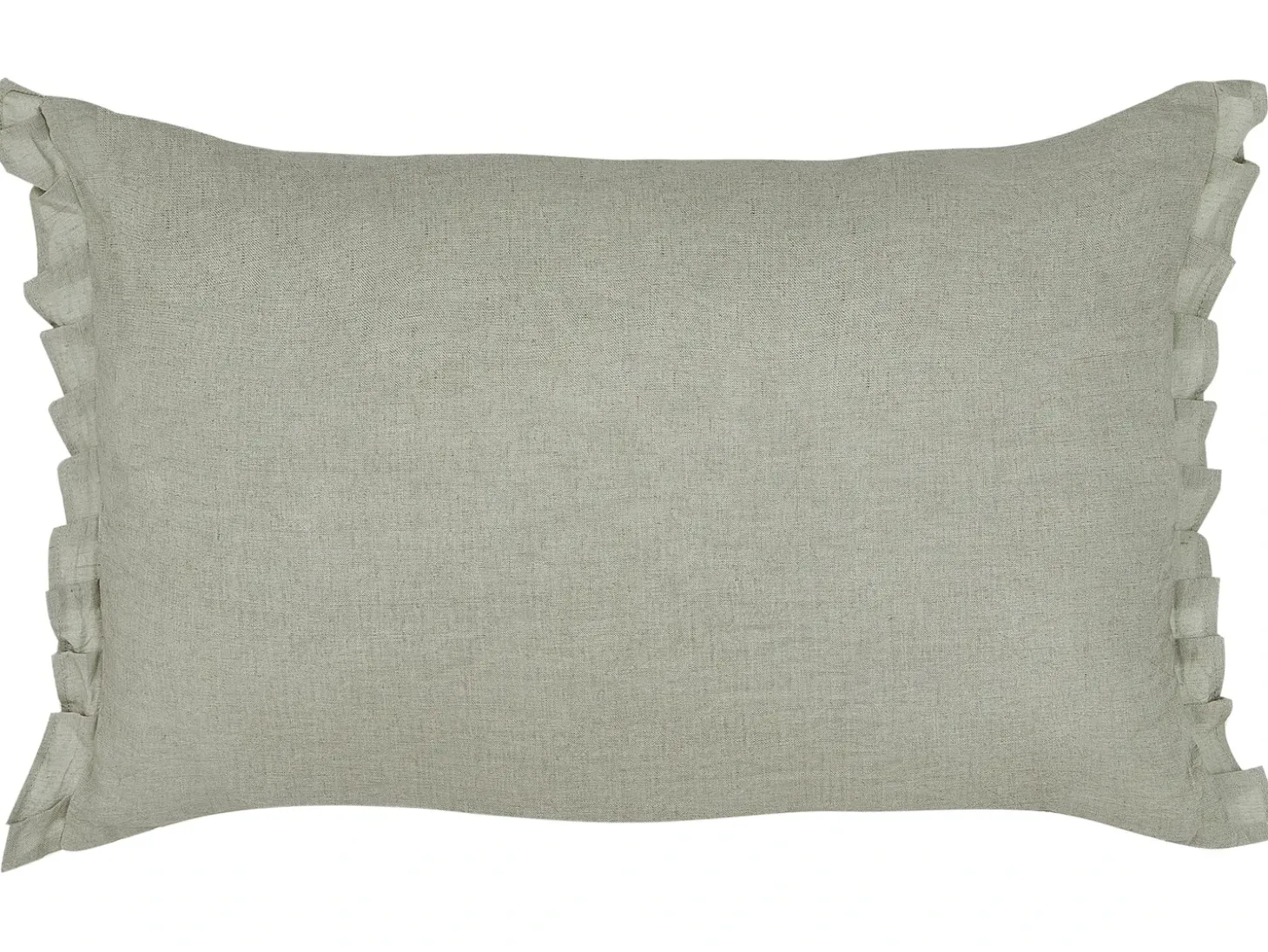 Sæt af 2 pyntepuder SASSAFRAS Hør 30 x 45 cm Lysegrå Ensfarvet