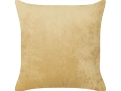 Sæt af 2 pyntepuder SITAPUR Kunstig pels 45 x 45 cm Sennepsgul Ensfarvet