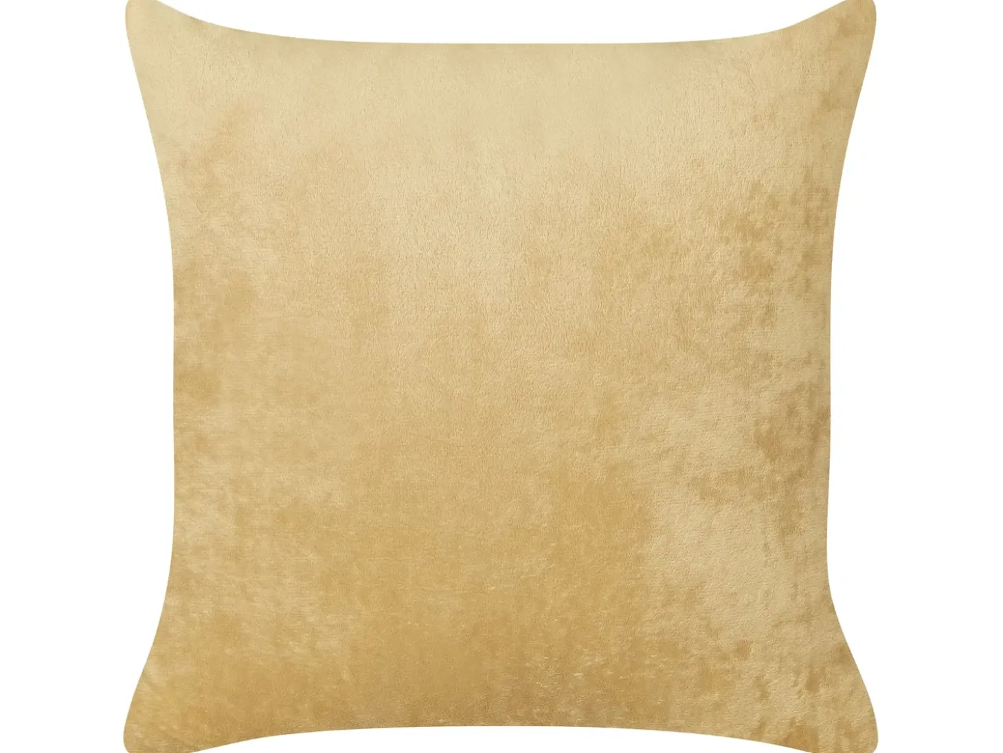 Sæt af 2 pyntepuder SITAPUR Kunstig pels 45 x 45 cm Sennepsgul Ensfarvet