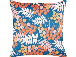 Sæt af 2 pyntepuder SUMAC Velour 45 x 45 cm Multifarvet Plante mønster