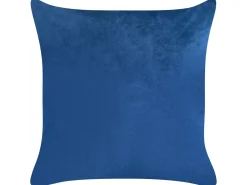 Sæt af 2 pyntepuder TALINUM Velour 45 x 45 cm Blå Dyremønster